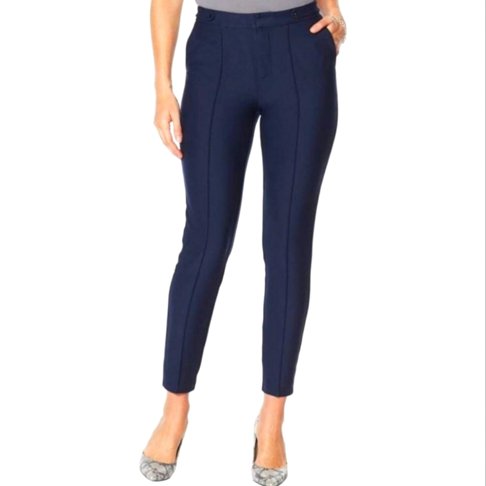 G Giuliana Knit Twill Pintuck Ankle Pant 675--351